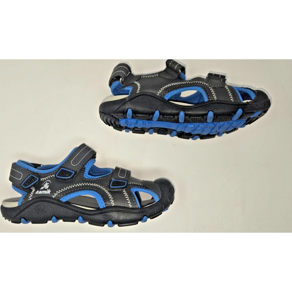 Kamik Seaturtle2 Kids Sport Sandal Black Blue Closed Toe US 1 Outdoor Water